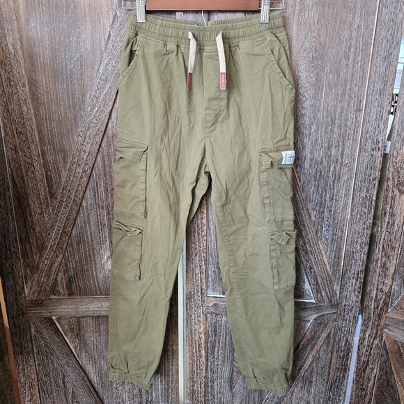 Heron Preston Other - Heron Preston Pants Kid's Size 170 Army Green Cargo Jogger Pockets Drawstring